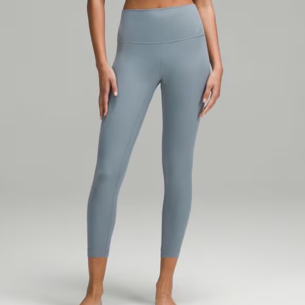 NWT lululemon Align Ribbed HR Legging 25" Belgian Blue - Picture 2 of 8